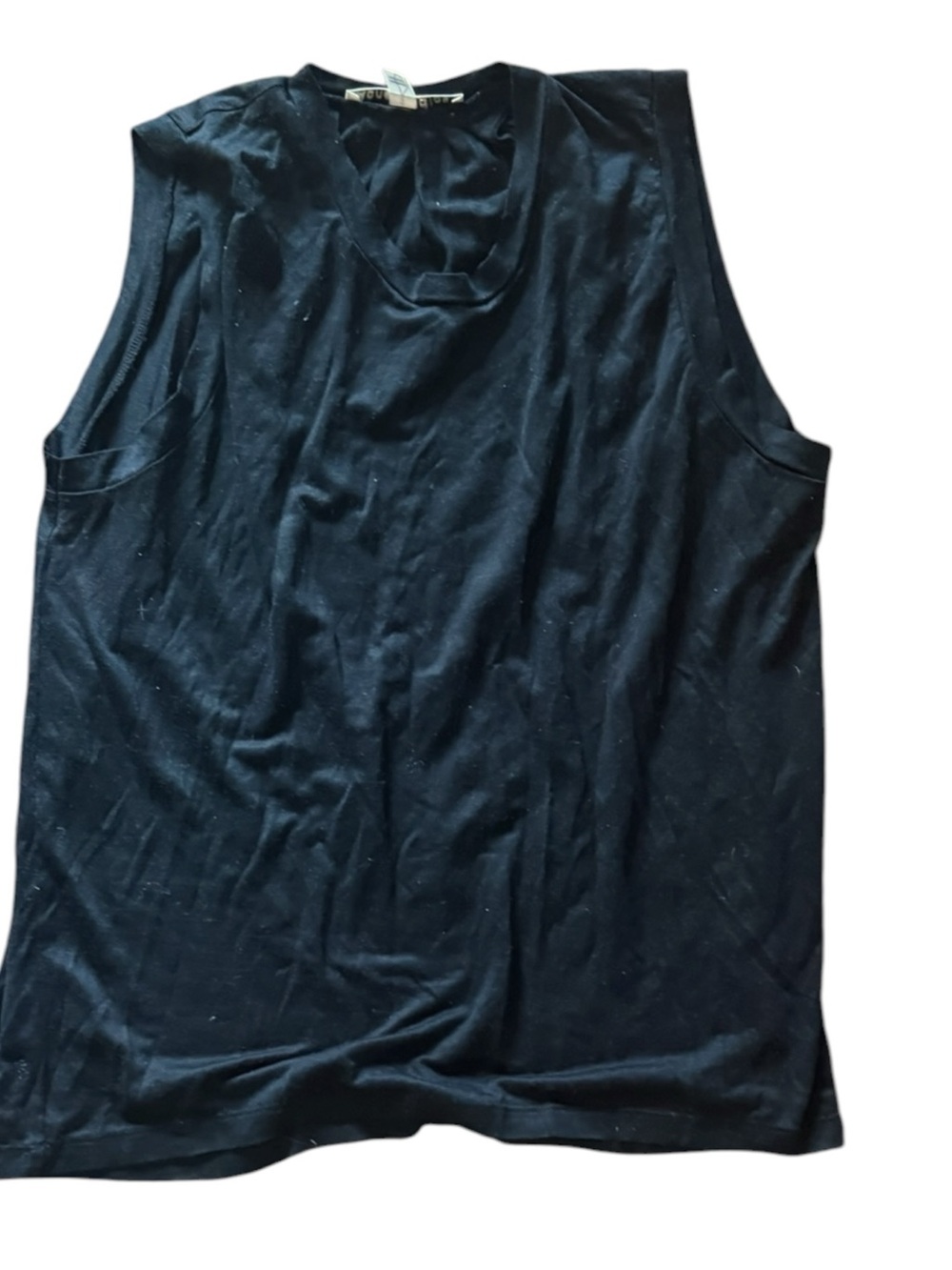 Acne Studios Womens Flowy Cotton Sleeveless Tank Top in Black Size Large